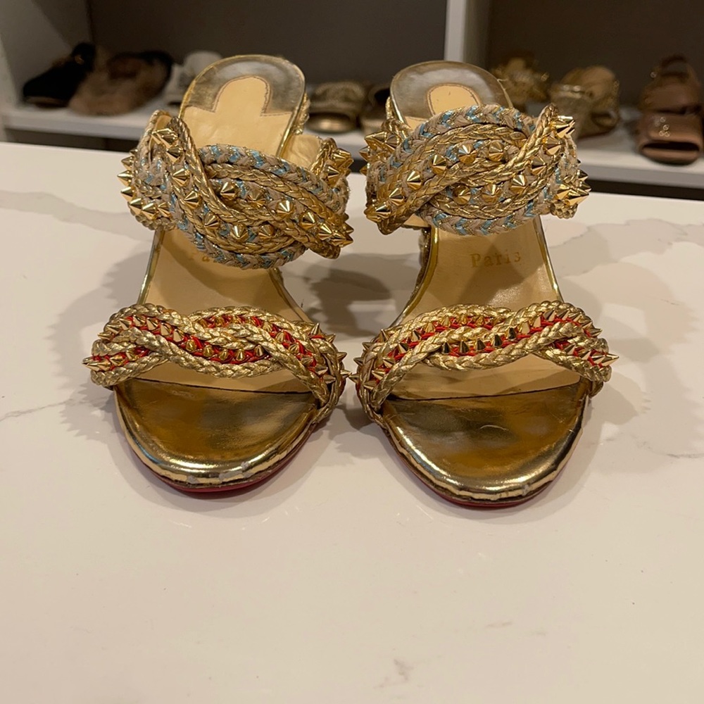 COPY - Louboutin Normandie Jute Wedge